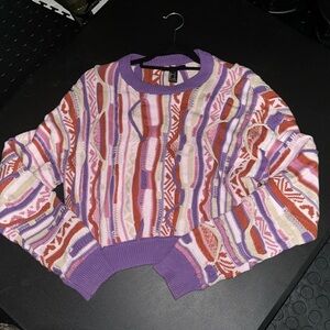Purple 90’s style sweater size small women’s